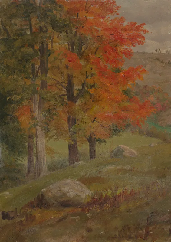 Woods in autumn (1865) by Frederic Edwin Church